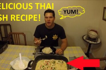 DELICIOUS THAI FISH RECIPE! - Mackerel catch & cook w/ lemon, chilli, ginger, coconut (TASTY!)