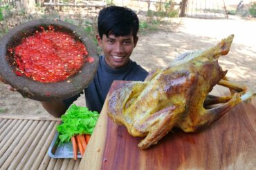 OMG! Today Eat Baked Chicken With Super Spicy Chili Salt pepper - Eat Delicious