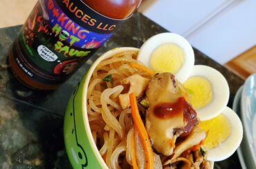 Homemade Japchae with an added kick