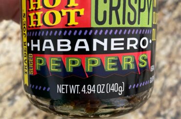 Crispy habanero pepper pieces soaked in olive oil... VERY spicy. Delicious on nachos.