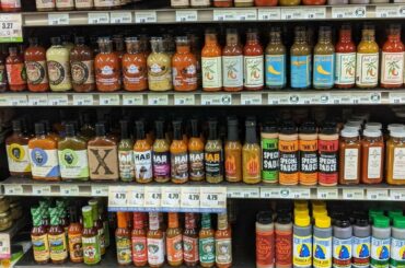 The wall of heat at the local fancy grocery store.