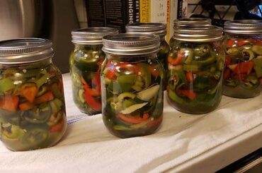 First time making pickled peppers. Recipe in comments