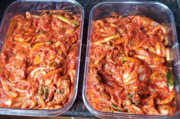 Made some kimchi yesterday! Let the fermentation begin! Recipe by Modern Pepper