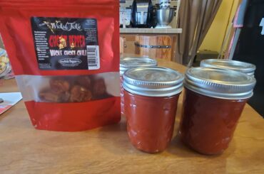 Its freezing cold outside, so I made some Ghost pepper BBQ sauce to warm me up.