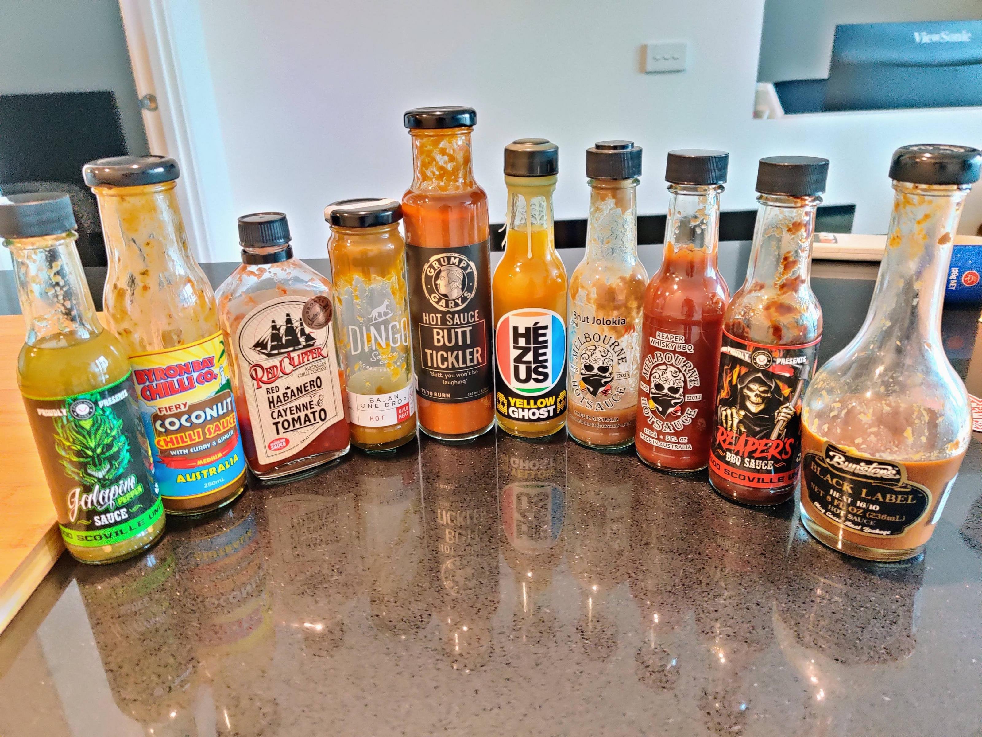 My current collection of all Australian sauces Chili Chili