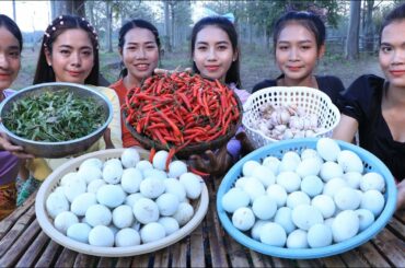 Wow amazing cooking egg duck boiled with chili sauce recipe