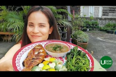 Grilled Fish with Eggplant Chili Paste and Vegetable. Have you ever eaten?  | Udom Food