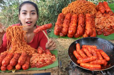 Amazing cooking noodle chili with hot dog tomato recipe - Amazing cooking