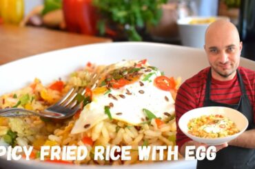 Tasty Breakfast Fried Rice Recipe with Chili | Spicy Fried Rice with Egg