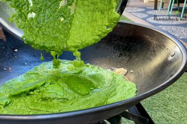 green chili/pepper sauce recipe | green color and nutrition boosted with added secret ingredient