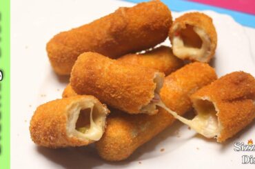 Bread Fingers Recipe | Chilli Cheese Bread Fingers | Sizzling Dish