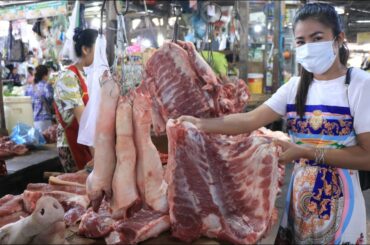 Prepare crispy pork belly dip in chili sauce / Pork belly recipe / Market show