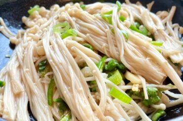 #shorts Soy Ginger Chilli Enoki Mushroom Recipe For #Meatless Monday