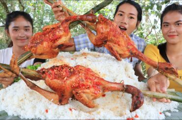 How to cook chicken roasted with chili and rice recipe