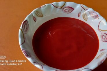 how to make Red chilli sauce at home /easy and quick recipe