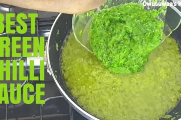 How to make the Best Green Chilli Sauce Recipe Best Green Chilli Oil#shortvideo #chillisauce #Shorts