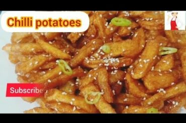 how to make chilli potatoes/chilli potatoes recipe