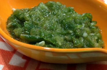 Green chilli garlic chutney ||Food lake recipes
