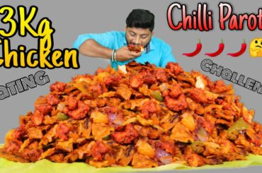 3KG CHICKEN CHILLI PAROTTA EATING CHALLENGE | Semma Taste | EATING CHALLENGE BOYS
