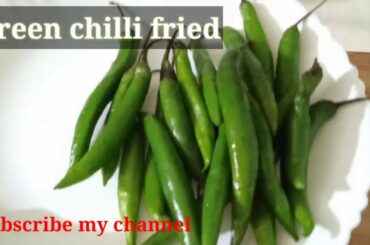 fry green chili recipe || Easy and tasty|| Hari mirch fry ||#ytshorts #shorts#greenchilifry#inykirti
