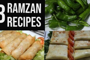Three Recipes of Ramzan Specials | Chicken Spring Rolls | Cheesy Bites | Chili cheese Bites