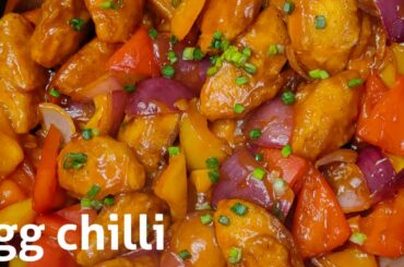 Egg chilli Recipe | How to Make Chilli Egg at Home | Anda Chilli | Sharmi's Kitchen