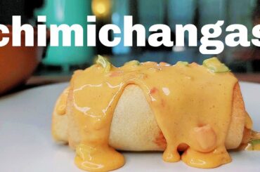 CHIMICHANGAS | Easy Chile Con Queso Recipe | Ground Beef Picadillo Recipe