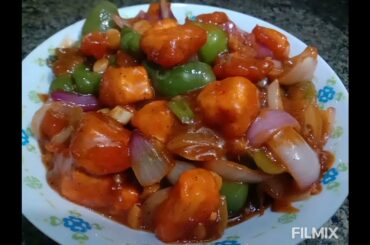 Dry chilli paneer recipe(Teena's Kitchen)