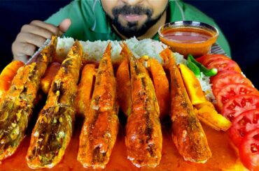 LONG WHISKERED CATFISH and POTATO CURRY, RICE, SALAD, SPICY GRAVY & CHILI ASMR MUKBANG | #LiveToEATT