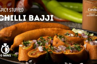 Stuffed Chilli Bajji | How to make Chilli Bajji | Street Food Recipes | Mirapakaya Bajji | Cookd