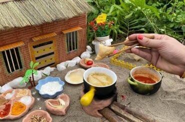 Miniature cooking Samosa | Street food  Samosa RECIPE | Chili sauce - Mini Foodkey 2