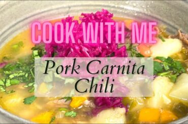 Cook With Me!! Easy Carnitas Chili Recipe