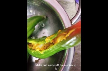 stuffed green chili recipe#easy and quick recipe/in few minutes#shorts#chiliiii