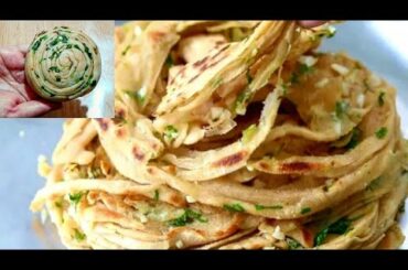 Parotta Recipe/Chilli Garlic Layered Paratha Recipe/Malti Layered Paratha Recipe