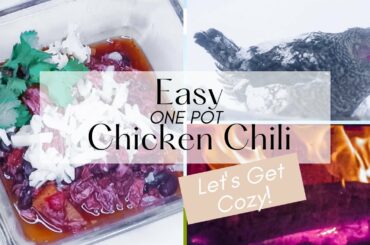 EASY & HEALTHY COZY CHICKEN CHILI RECIPE | ONE POT MEAL(Instant Pot, Ninja Foodie, Pressure Cooker)
