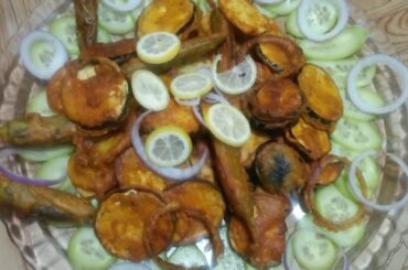 fry vegetables recipe/pan frying brinjal,potato,chilli