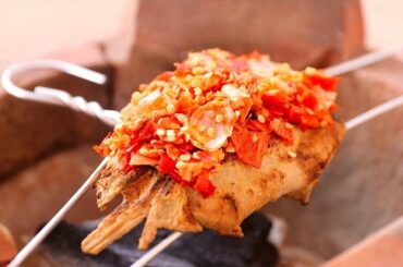 Mukbang Spicy Grilled Dry Seafood with Chili | DIY Grilled Recipe Country Food , ASMR