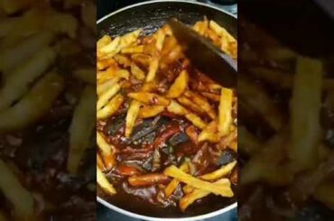 how to make chilli potato at home with simple recipe | chilli potato |cooking | #shorts