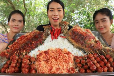 How to cook fish fried with meatball and chili sauce recipe