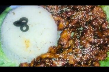 Crispy Honey Chicken Recipe | Honey Chilli Chicken with rice  | How To Make Honey Chilli Chicken