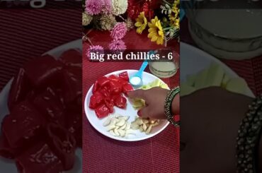 #ShortsVideo - Red Chilli Chutney Recipe - Chutney Recipe #NeelamsKitchen #Youtubeshorts