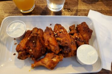 "Scary" buffalo wings. Not too hot but the flavor was pow.
