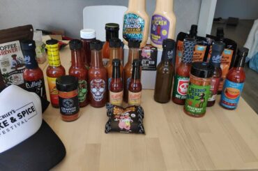 Hot sauce store down the road are moving, got this haul for $50