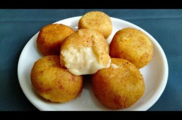 Making of Perfect Crispy Potato Cheese Burst Ball Recipe - Quick Easy Snack Recipe - Kids Favorite