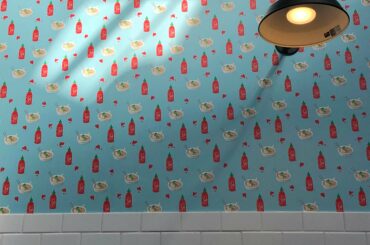 Spicy wallpaper at a restaurant in my area.