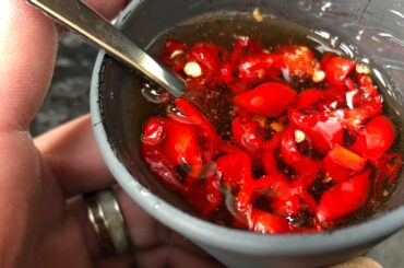 Anyone else obsessed with spicy honey? (Scotch bonnets in pic, but my fave is Dorset ghosts for this)