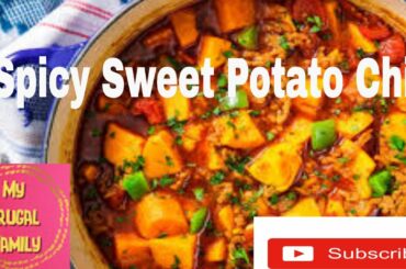 Spicy Sweet Potato Chili Recipe // Chili Recipe NO Ground Beef // Cook With Me Vlog