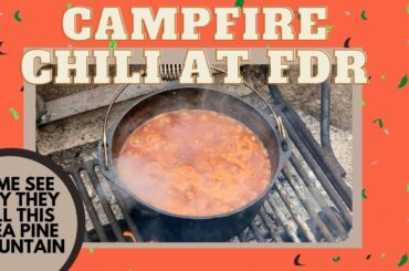 DUTCH OVEN CAMPFIRE CHILI | CAMPING IN A POP UP