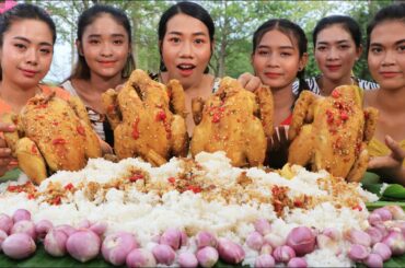 Wow amazing cooking chicken curry with rice and chili recipe