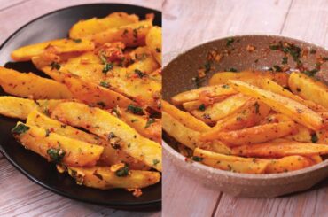 Crispy Chili Garlic Potato wedges | T'stove